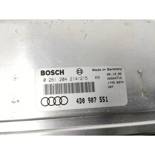 Orig. Audi A6 C4 Motorsteuergerät Steuergerät Motor ECU 4D0907551 0261204214/215